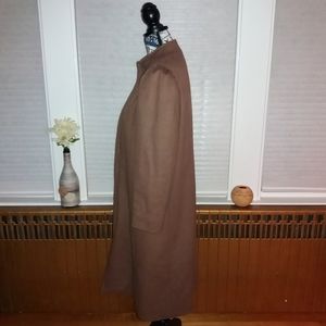 90's Light Beige Long Wool Swing Coat by Bert Newman main image 0